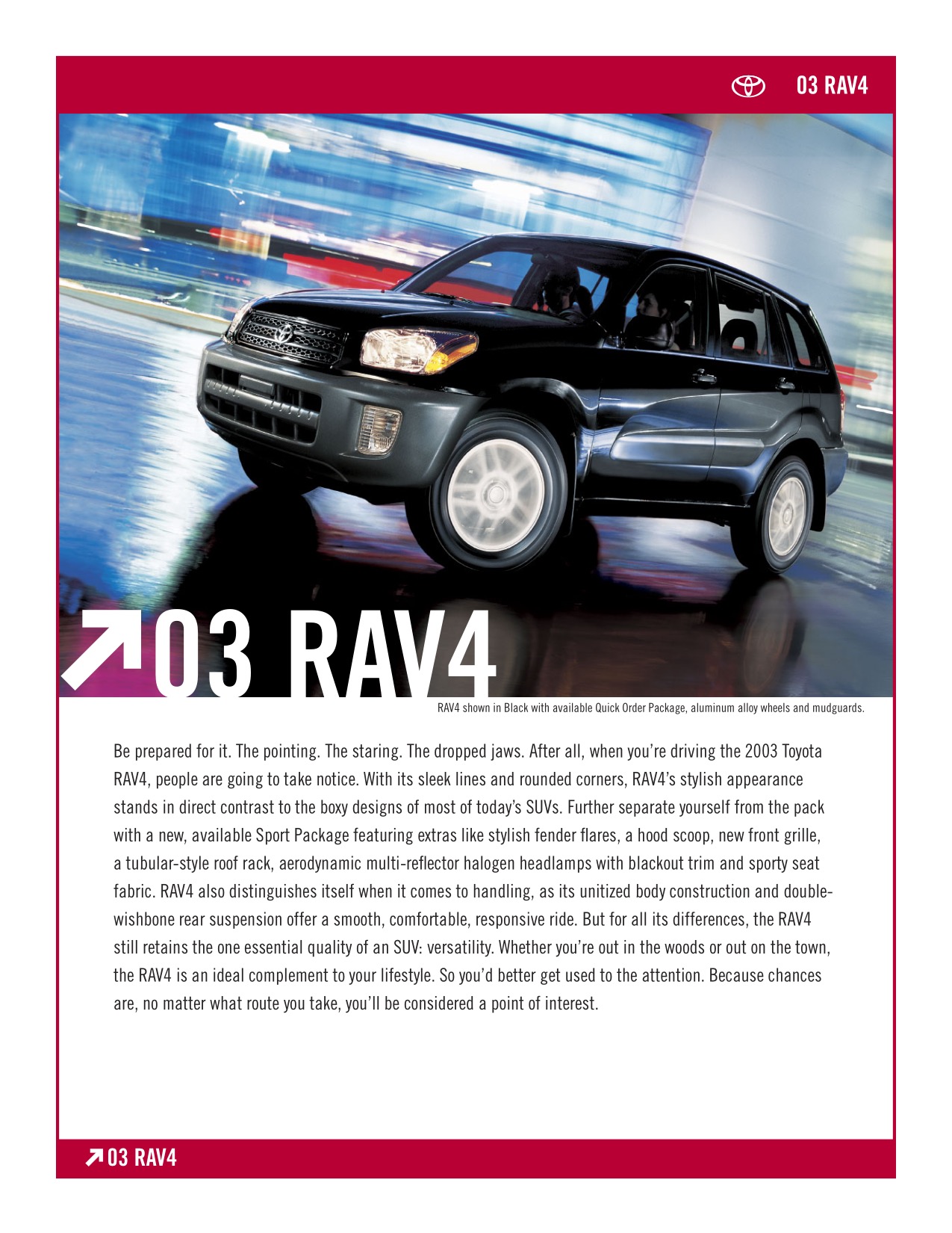 2003 Toyota RAV4 Brochure Page 3